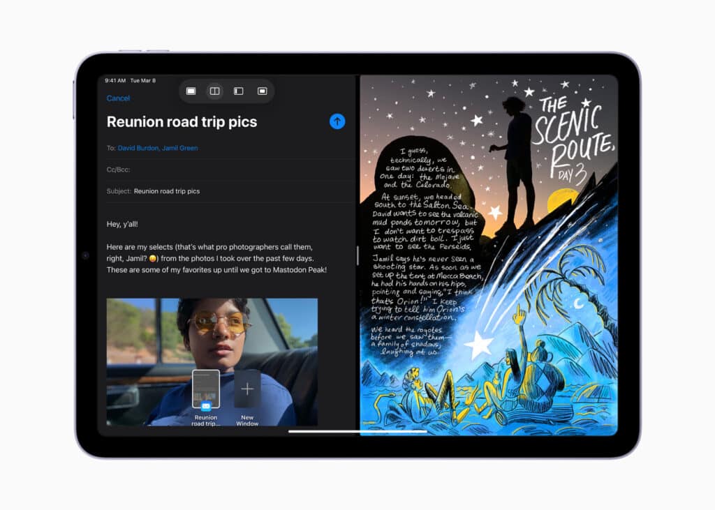 Apple iPad Air iPadOS Split View 220308 1