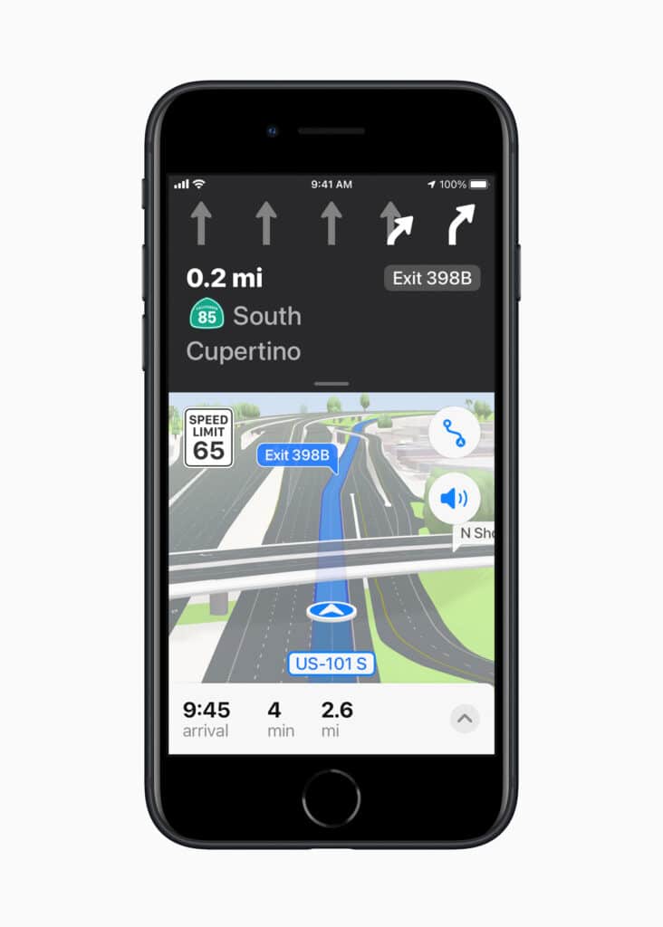 Apple iPhoneSE iOS Maps 220308