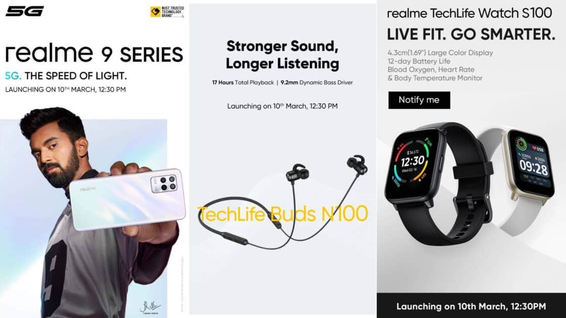 Realme 9 5G Series Watch and Buds7