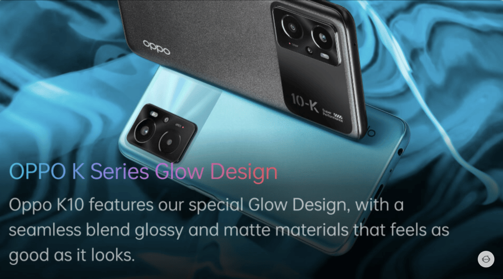 Oppo K10 & K10 Pro: GLow design