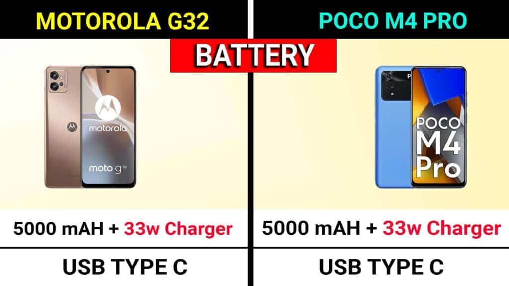 Moto G32 vs POCO M4 Pro 4G5