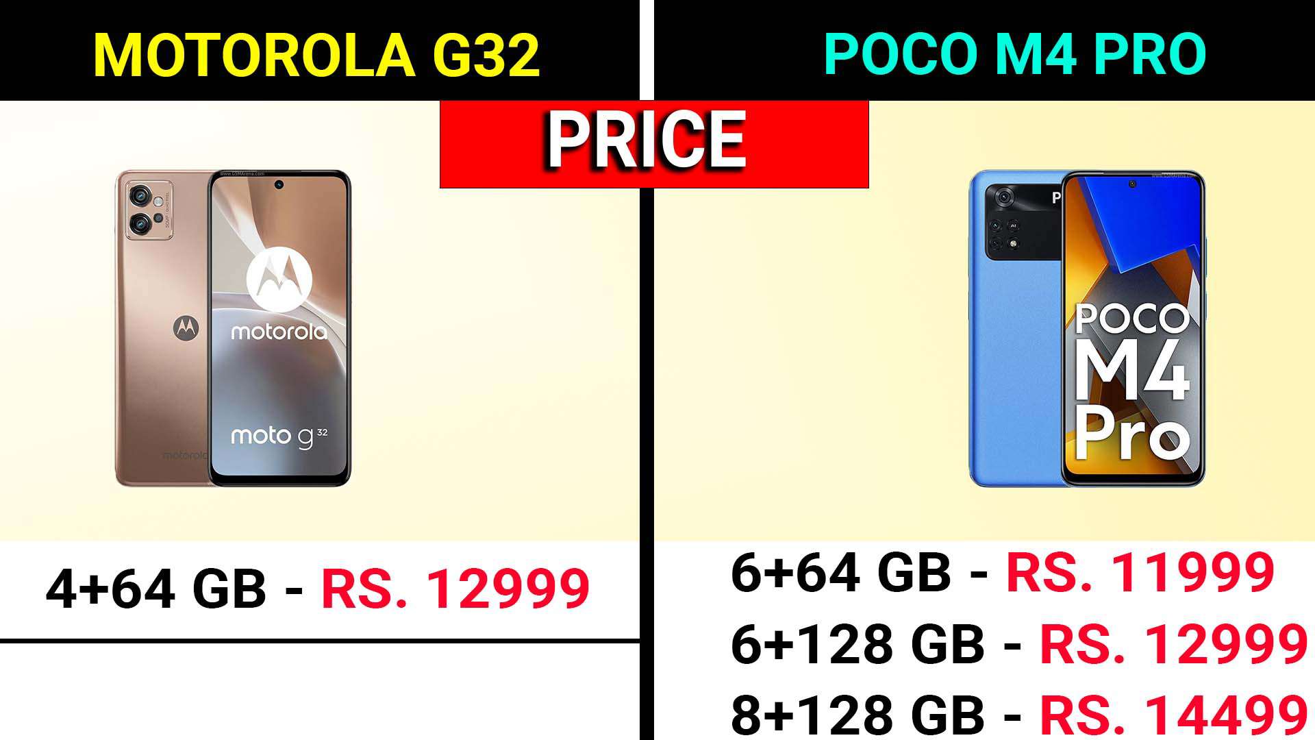 Motorola G32 vs POCO M4 Pro 4G