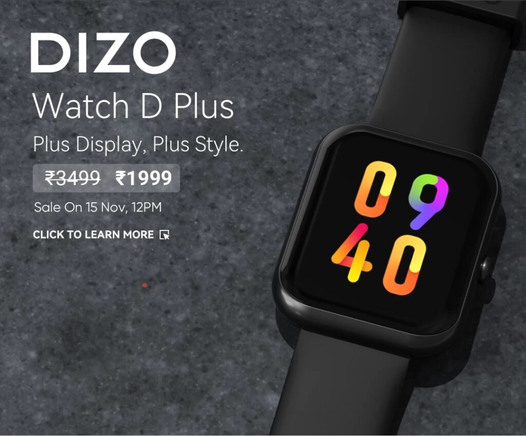 DIZO watch D Plus 