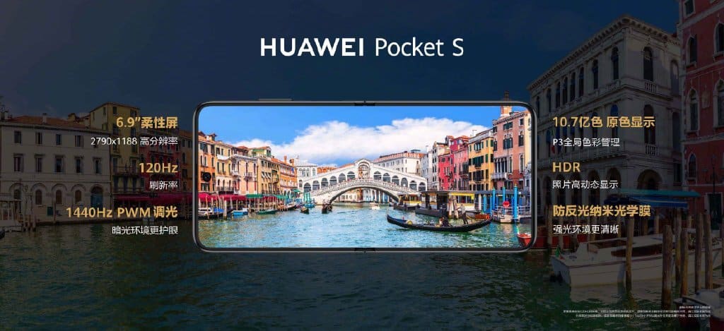 huawei pocket s display