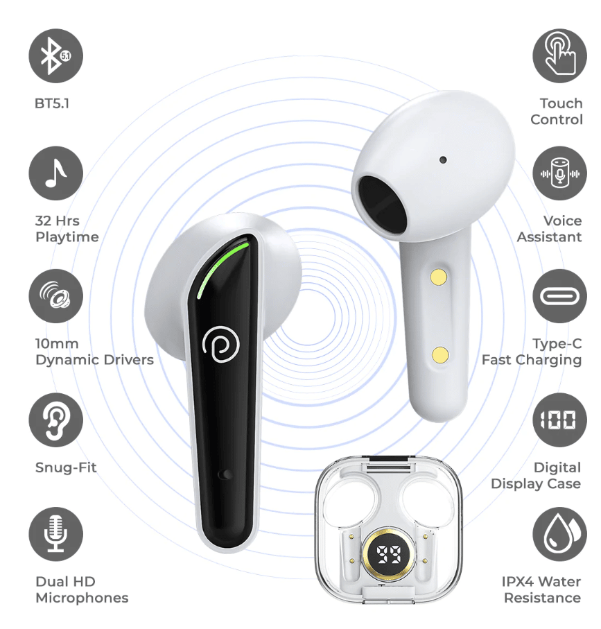 pTron Bassbuds NYX Specifications and Features