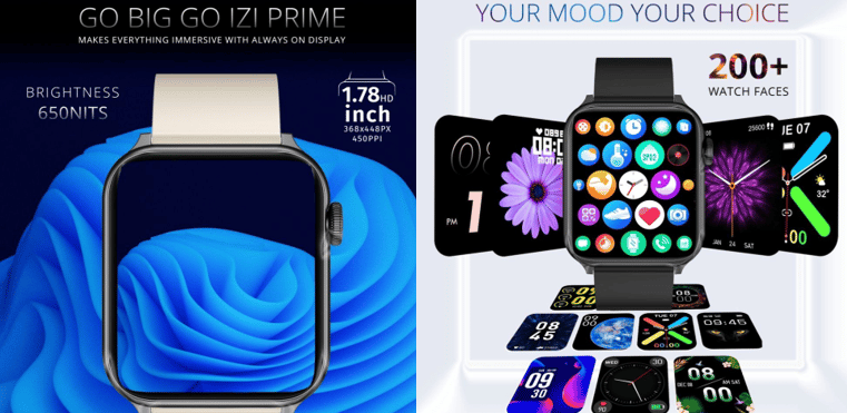 IZI Prime display and watch faces