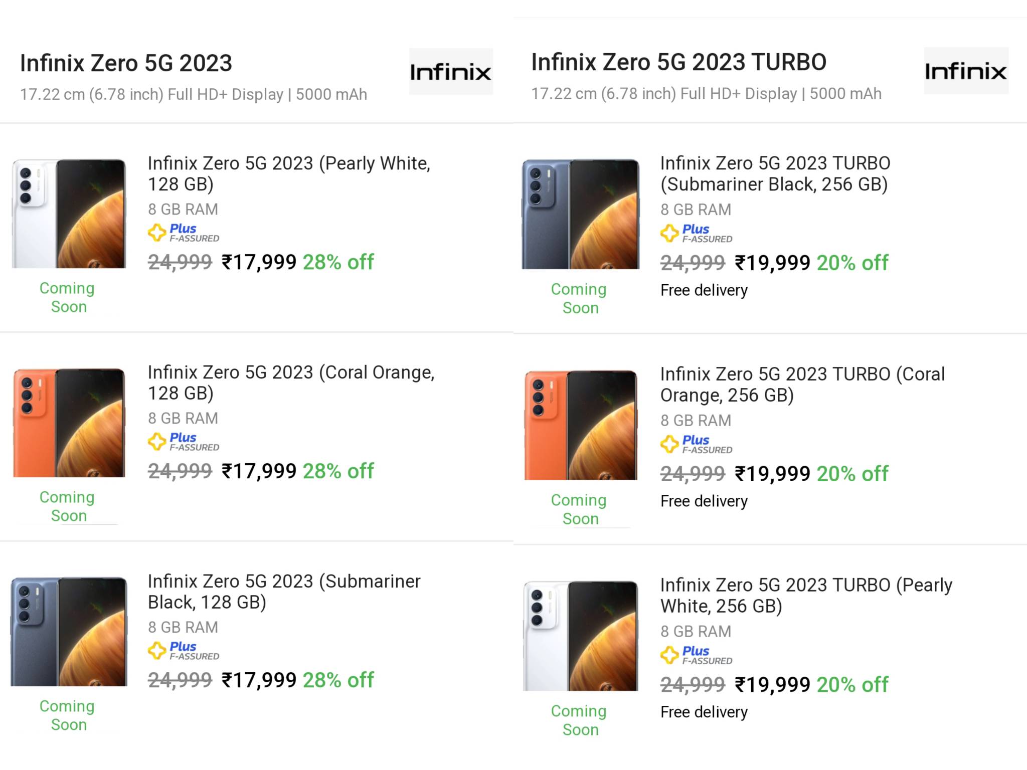 Infinix Zero 5G 2023 Series